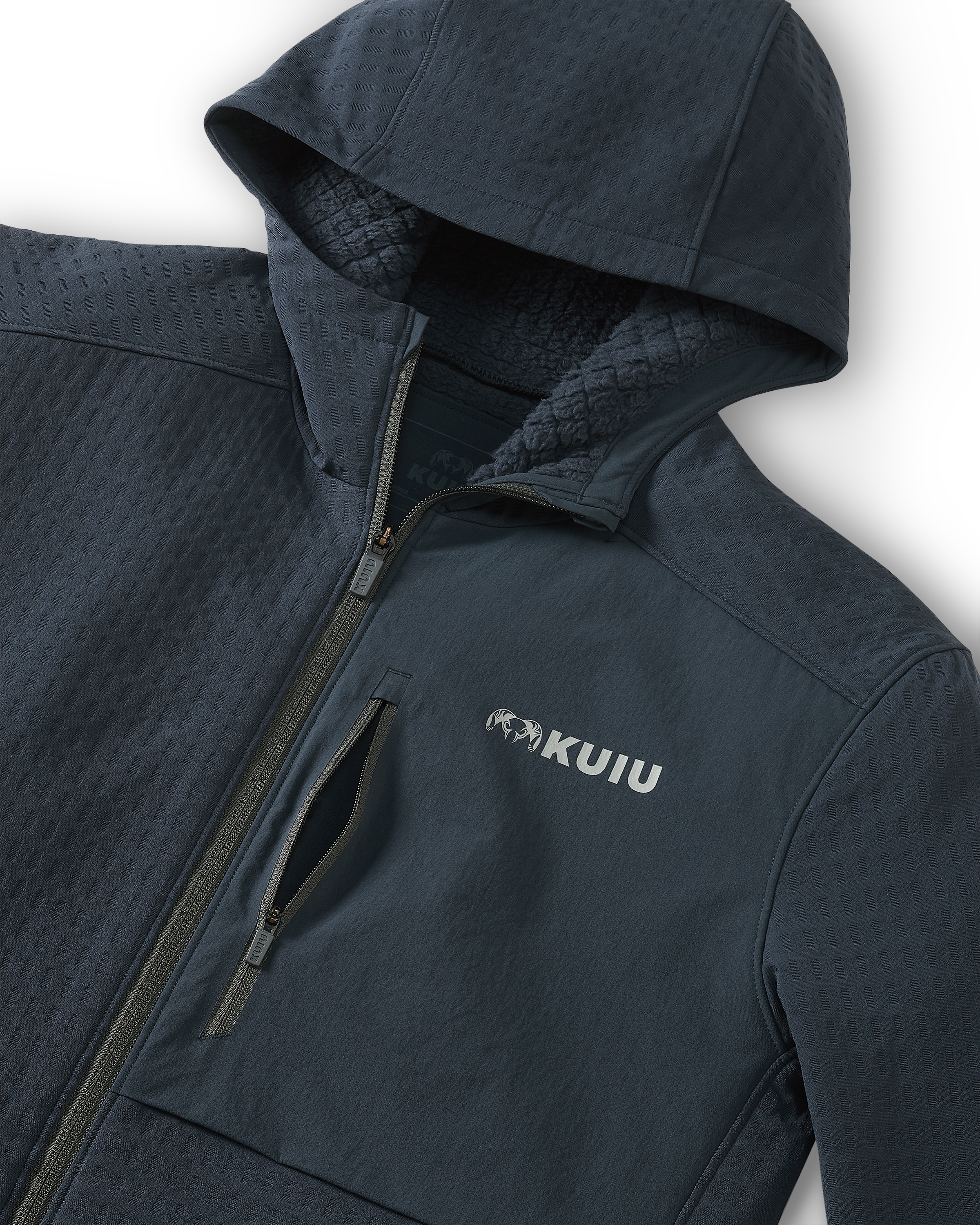 Blockfield Fleece Hoodie | Steel Blue - Image 3