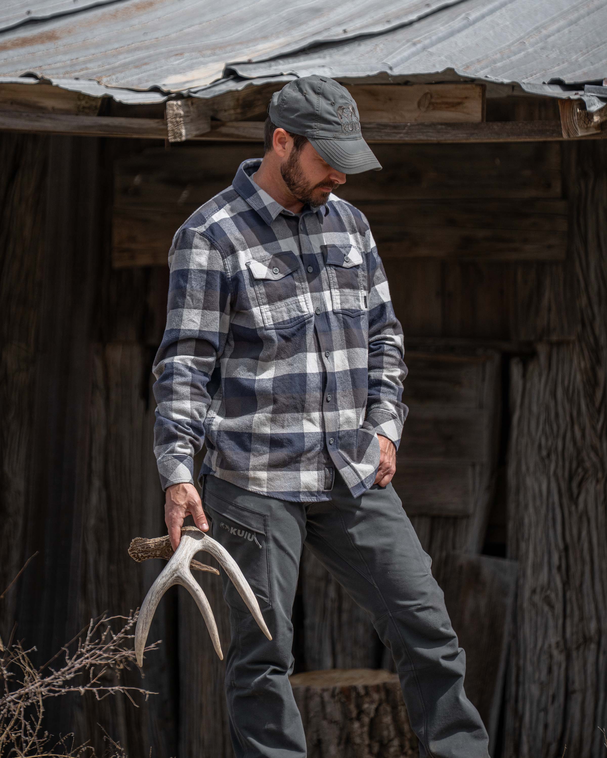 Field Flannel Shirt | Steel Blue Trio - Image 3